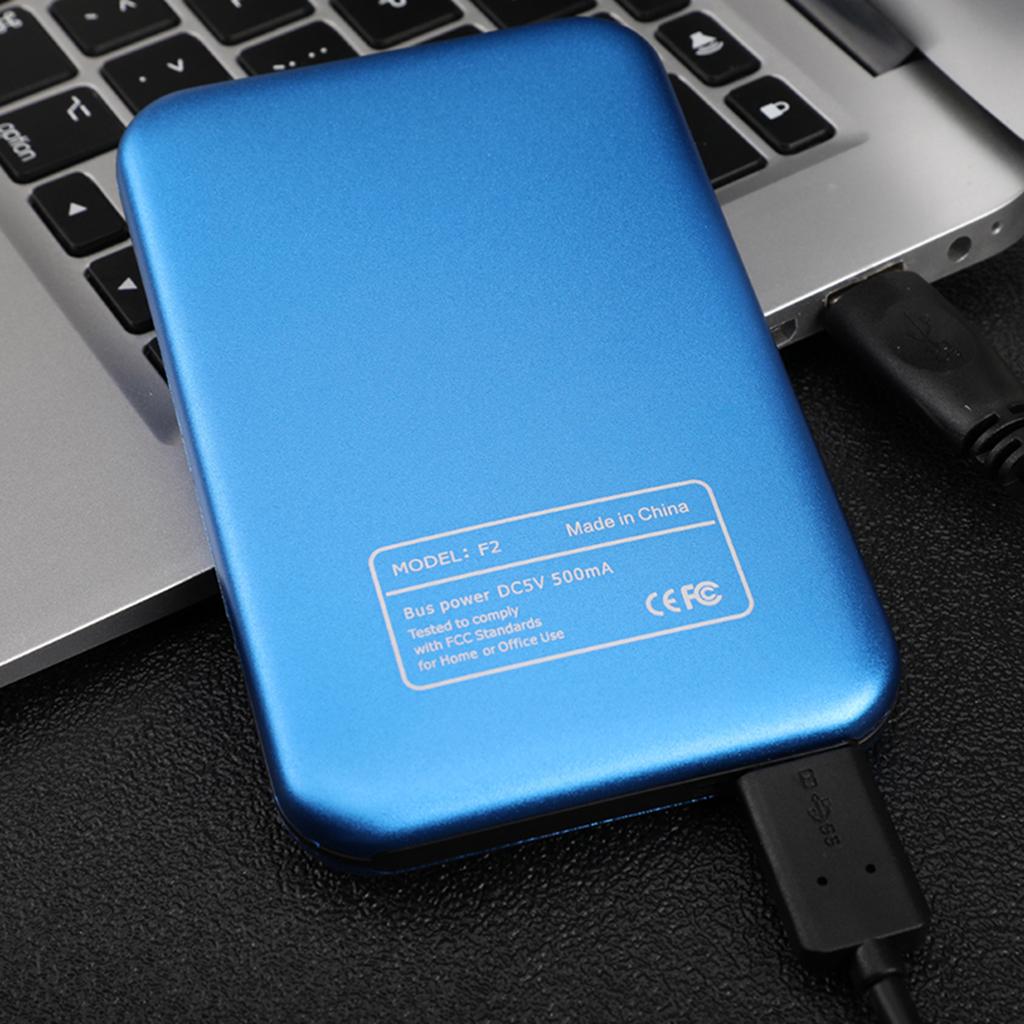 Blue External Hard Drive Disk Storage Devices 2.5'' USB 3.0 2.0 SATA 500GB