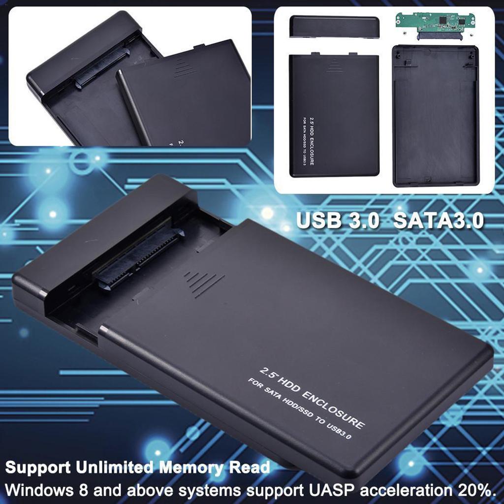 External Hard Drive Disk Storage Devices 2.5'' USB 3.0 2.0 SATA -Black 2T