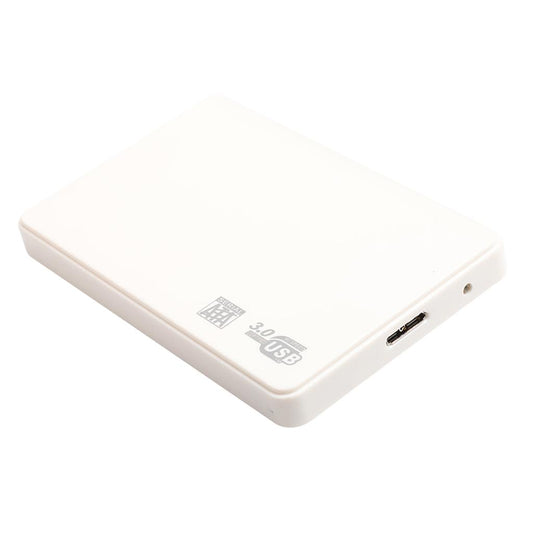 USB 3.0 Portable SATA External Hard Drive Mobile Disk Enclosure White 1TB