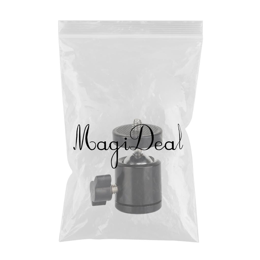 360 Degree 1/4" Mini Metal Tripod Ball Head Holder Bracket