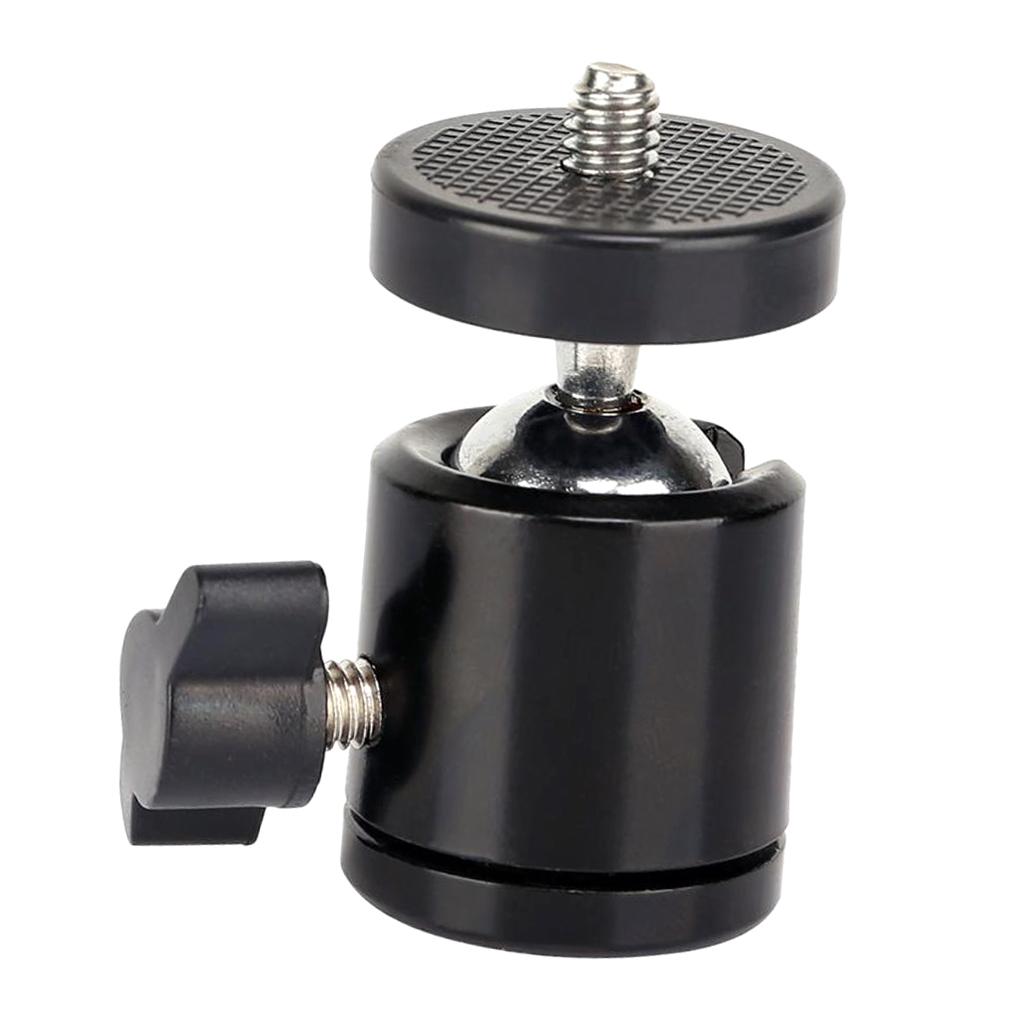 360 Degree 1/4" Mini Metal Tripod Ball Head Holder Bracket