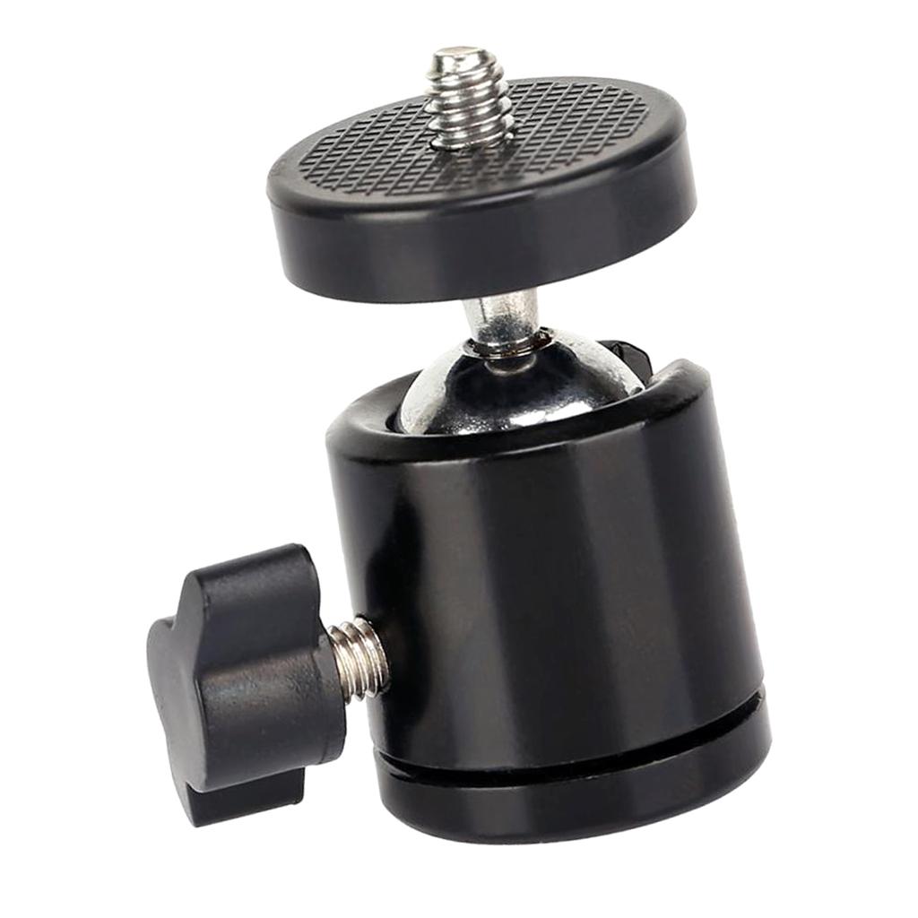 360 Degree 1/4" Mini Metal Tripod Ball Head Holder Bracket