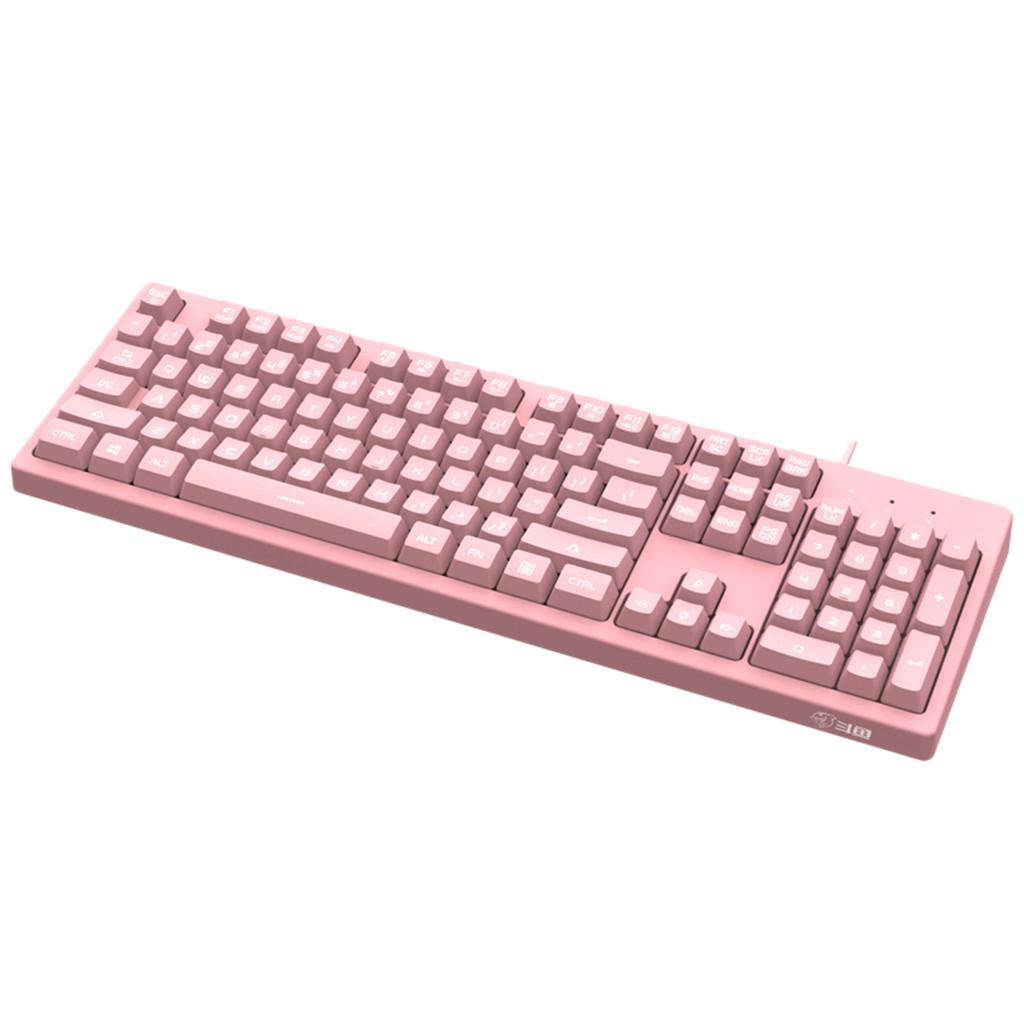 Mini Mechanical 104-Key Keyboard Glowing White Chicken Keypads for Computer