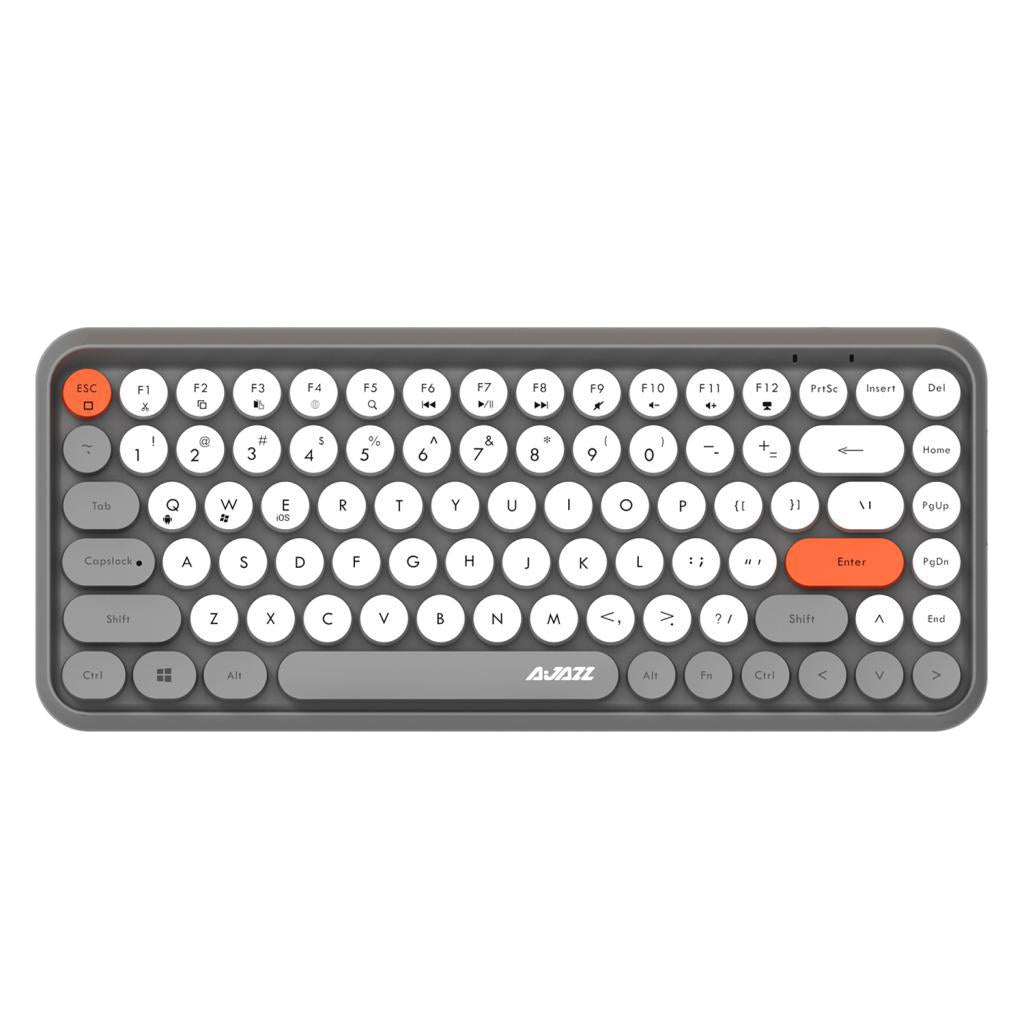84 Key Wireless Bluetooth Lightless Keyboard for PC Laptop Tablet Gray