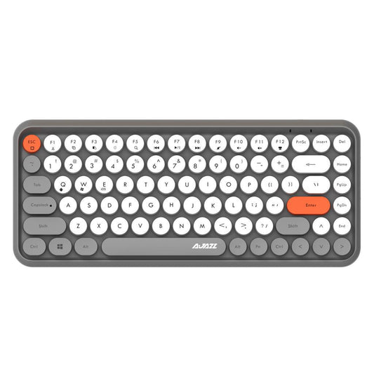 84 Key Wireless Bluetooth Lightless Keyboard for PC Laptop Tablet Gray