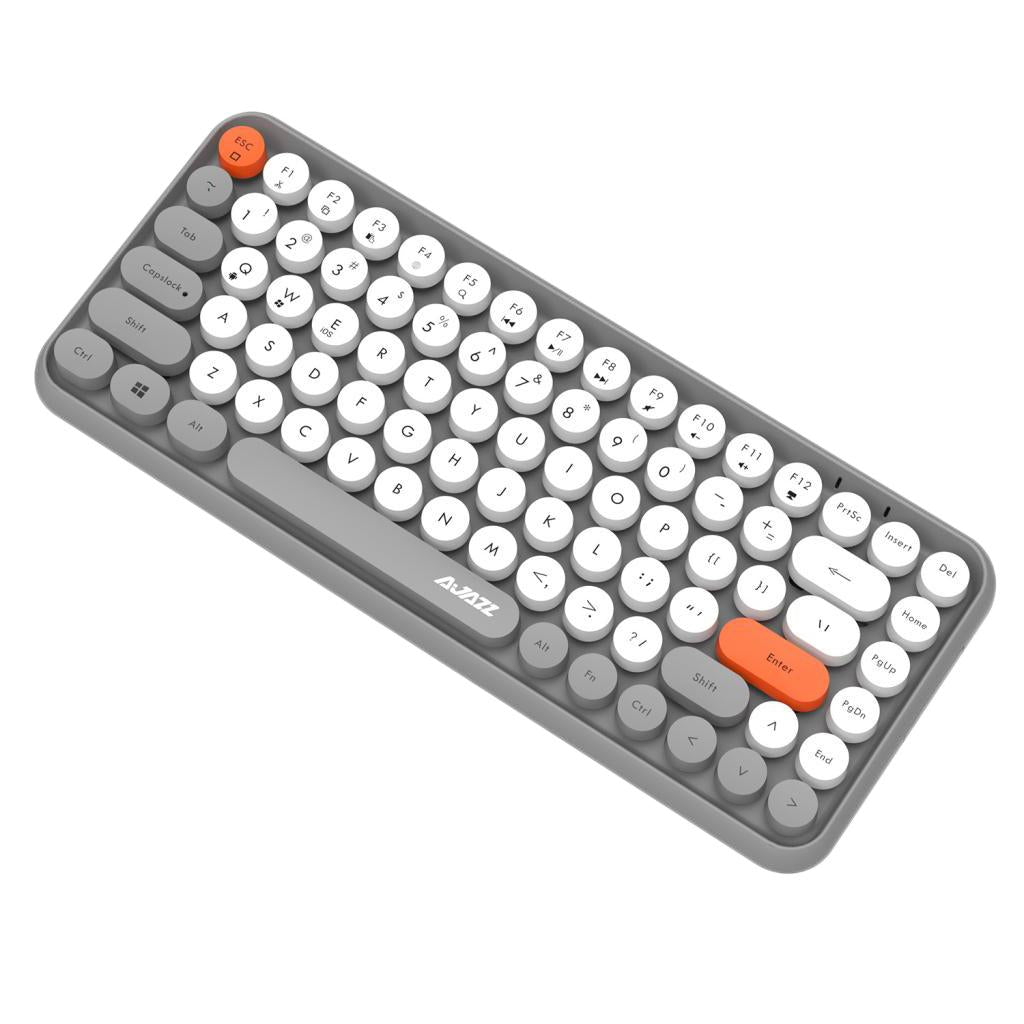 84 Key Wireless Bluetooth Lightless Keyboard for PC Laptop Tablet Gray