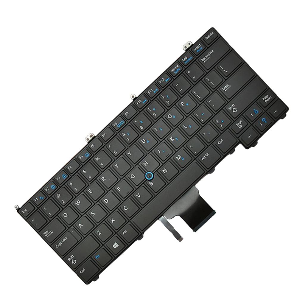 US Keyboard Replacement with Backlit For Dell Latitude 12 E7440 Black Laptop