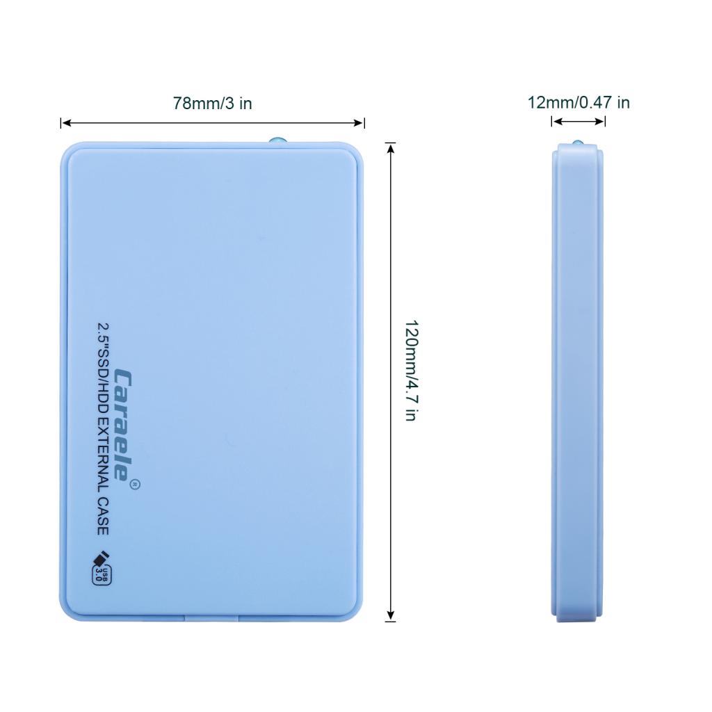 USB3.0 2.5" SATA External Hard Drive Mobile Disk HD Enclosure,Blue 2T