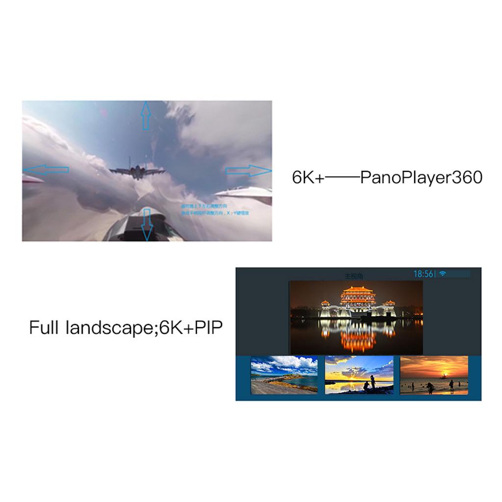6K CPU TV Box Case Digital TV Turner US-Plug Wifi HDMI Media Quad-Core Black