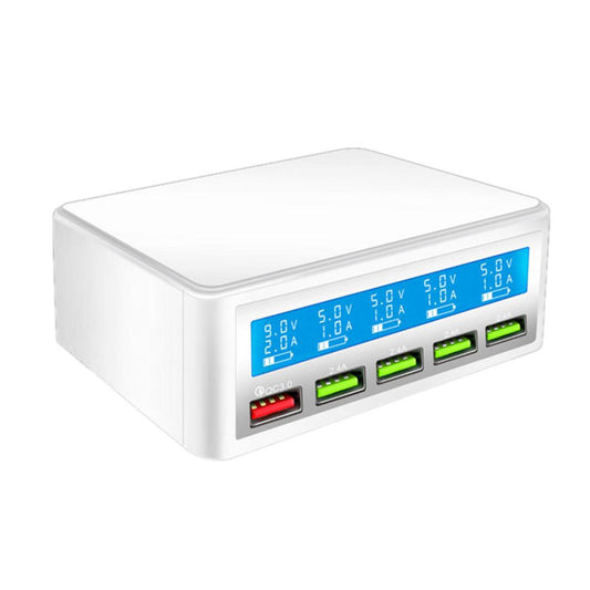 Smart 5-Port USB Phone Fast Charging Power Socket Adapter w/ UK Plug