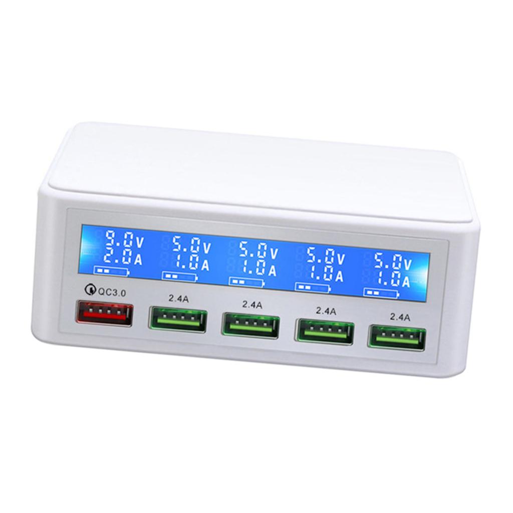 Smart 5-Port USB Phone Fast Charging Power Socket Adapter w/ UK Plug