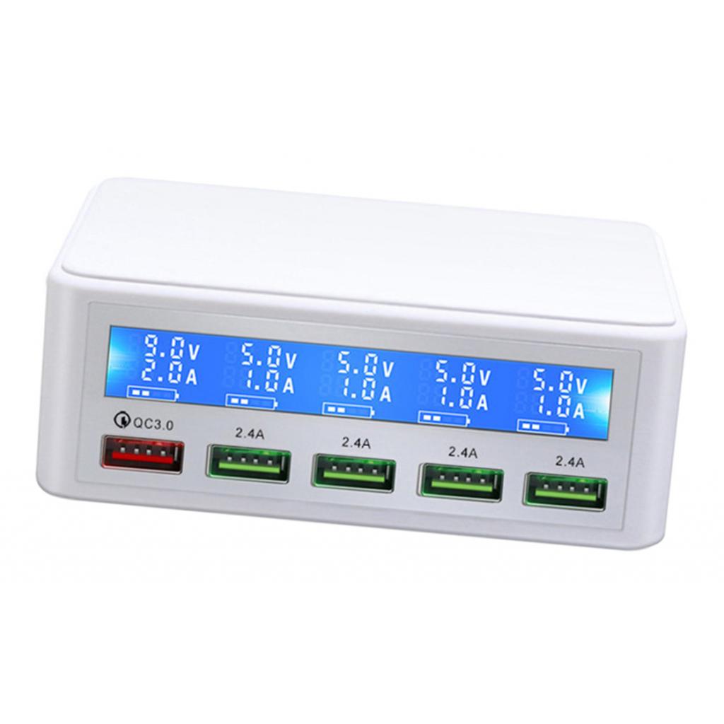 Smart 5-Port USB Phone Fast Charging Power Socket Adapter w/ UK Plug