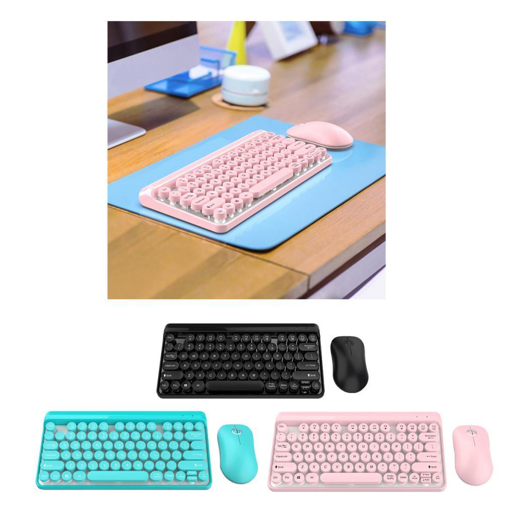 L100 2.4G Wireless Keyboard Punk Key Cap Ultra-thin Mouse Keyboard Set Blue