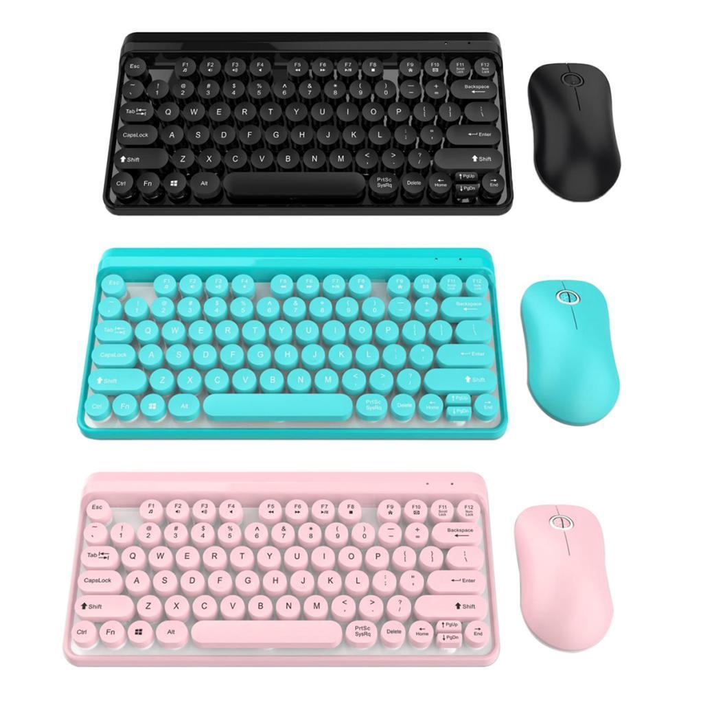 L100 2.4G Wireless Keyboard Punk Key Cap Ultra-thin Mouse Keyboard Set Blue