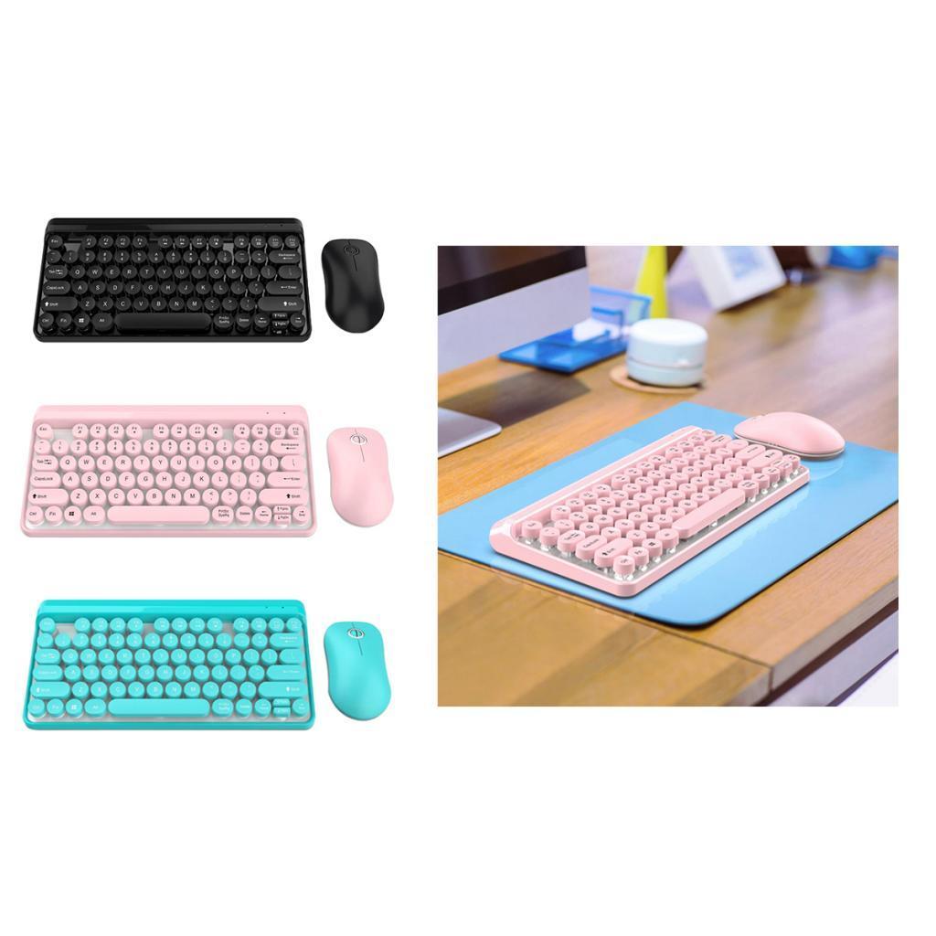 L100 2.4G Wireless Keyboard Punk Key Cap Ultra-thin Mouse Keyboard Set Blue