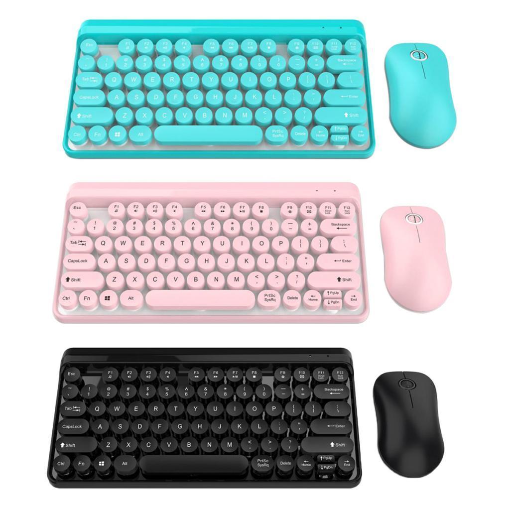 L100 2.4G Wireless Keyboard Punk Key Cap Ultra-thin Mouse Keyboard Set Blue
