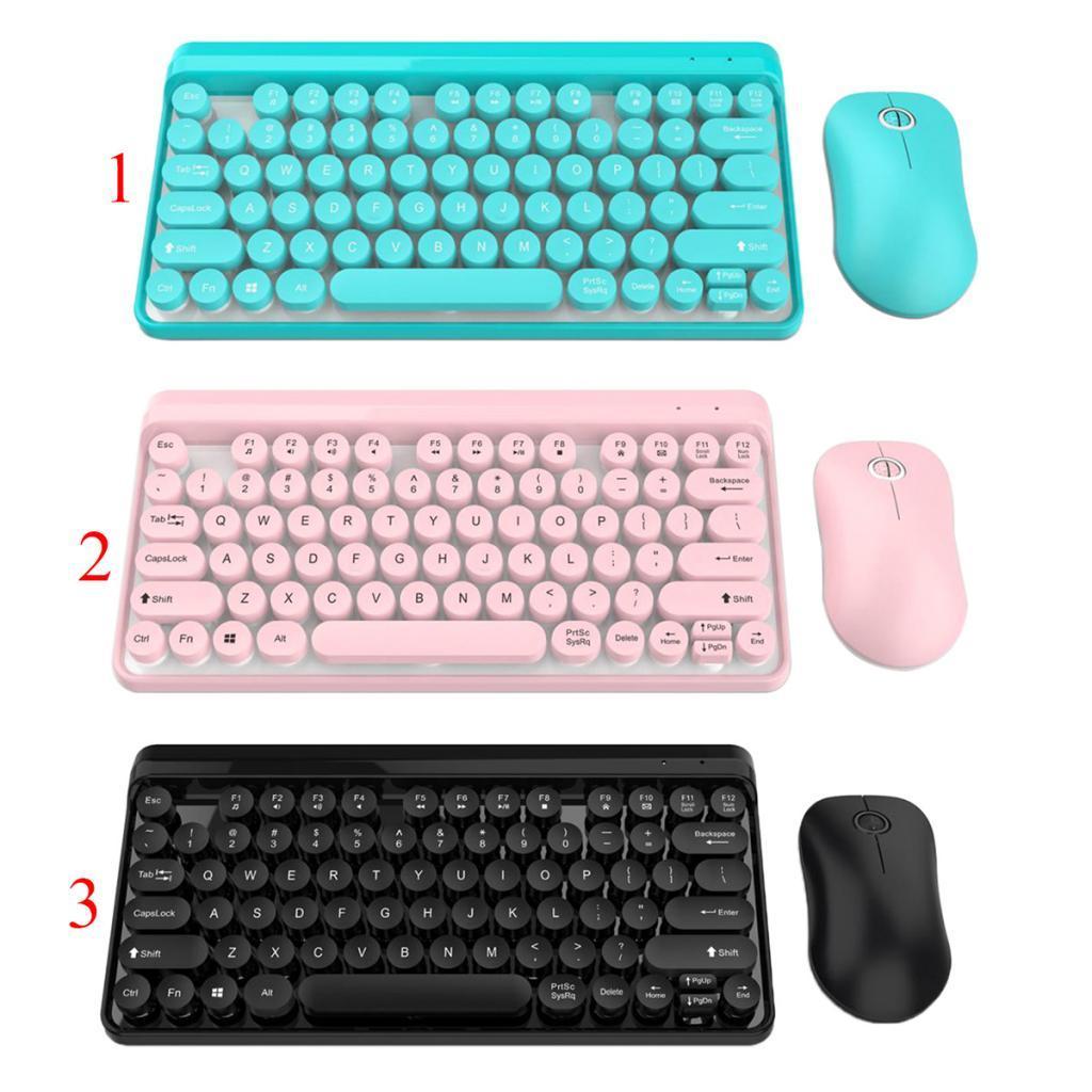 L100 2.4G Wireless Keyboard Punk Key Cap Ultra-thin Mouse Keyboard Set Blue