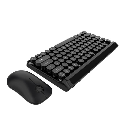 L100 2.4G Wireless Keyboard Punk Key Cap Ultra-thin Mouse Keyboard Set Black