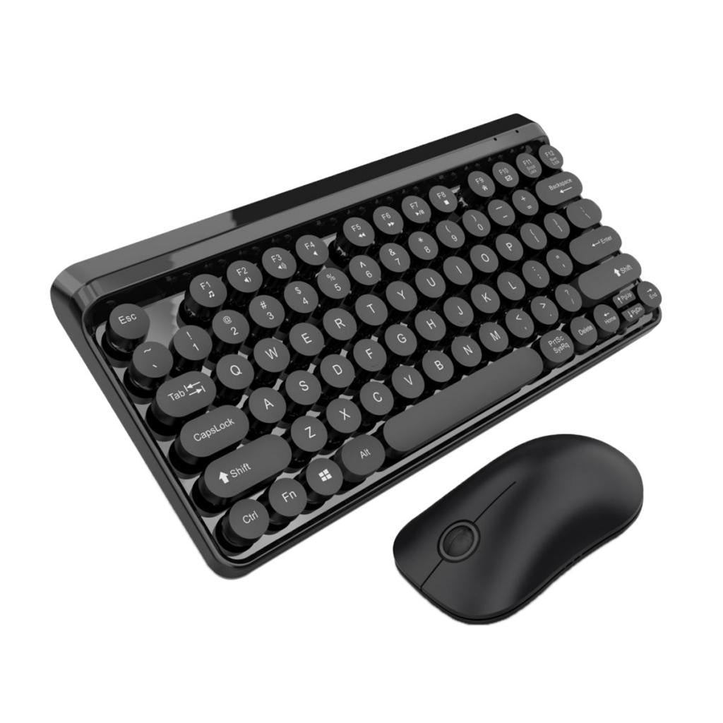 L100 2.4G Wireless Keyboard Punk Key Cap Ultra-thin Mouse Keyboard Set Black