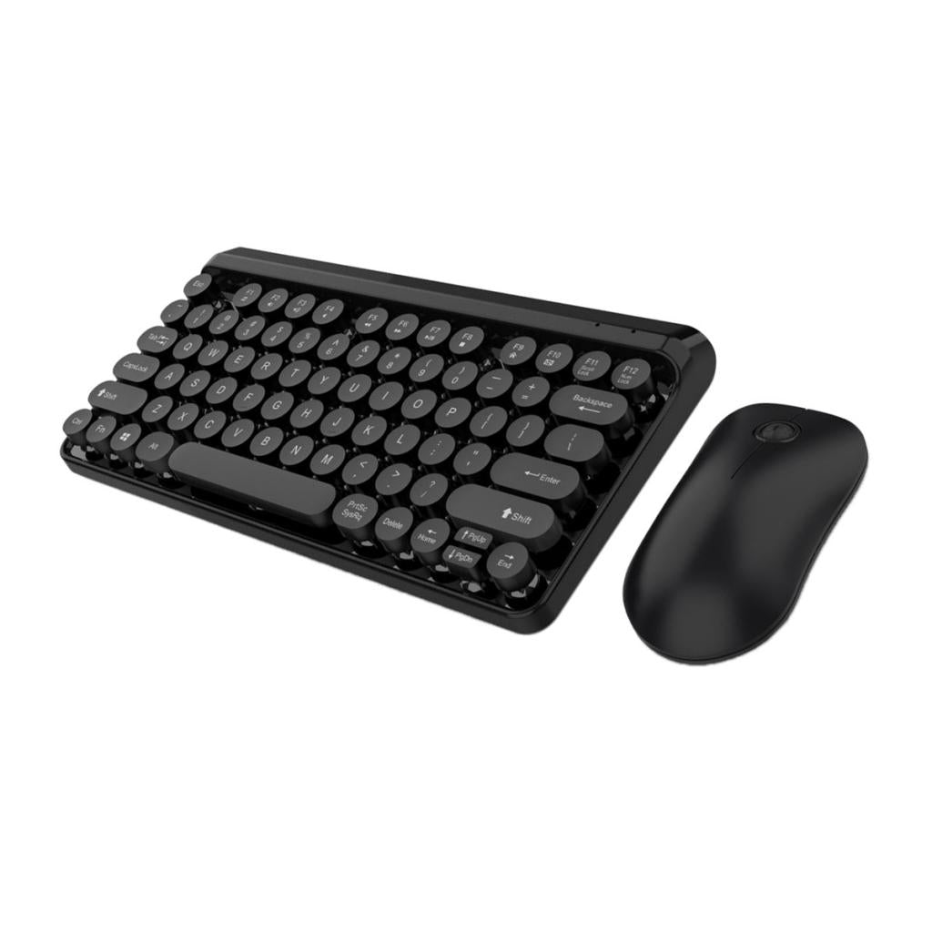 L100 2.4G Wireless Keyboard Punk Key Cap Ultra-thin Mouse Keyboard Set Black