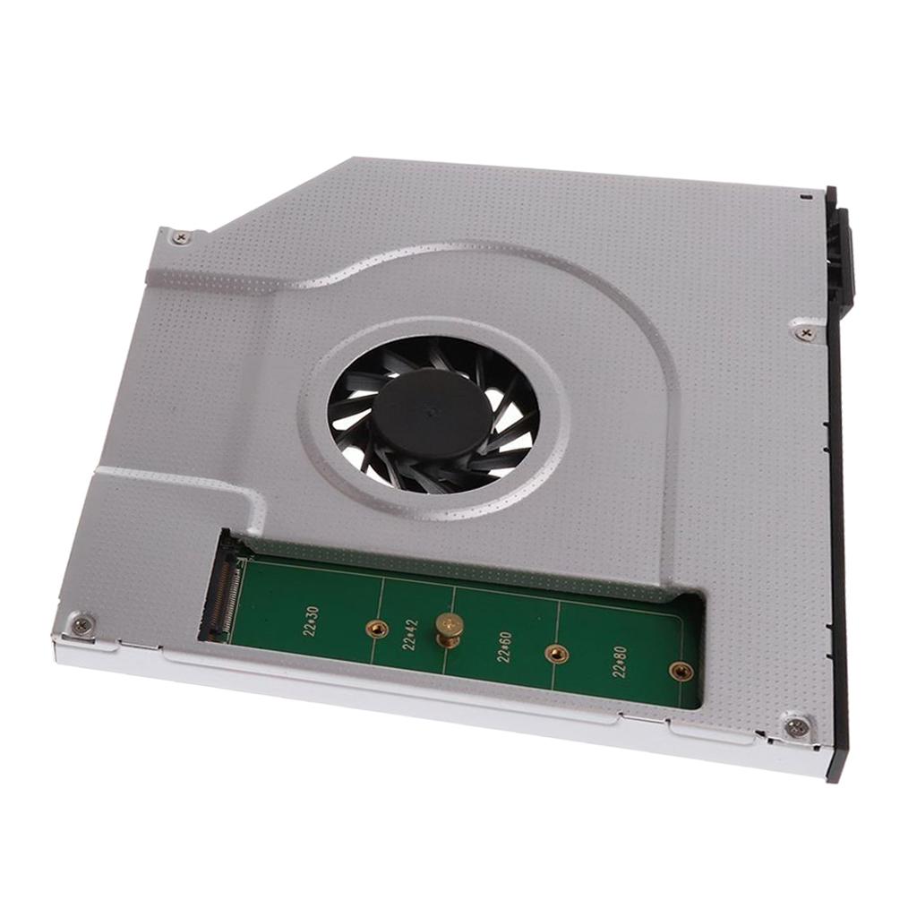 2nd Drive Caddy Frame M.2 NGFF SSD to SATA for 9.5mm DVD-ROM Laptop