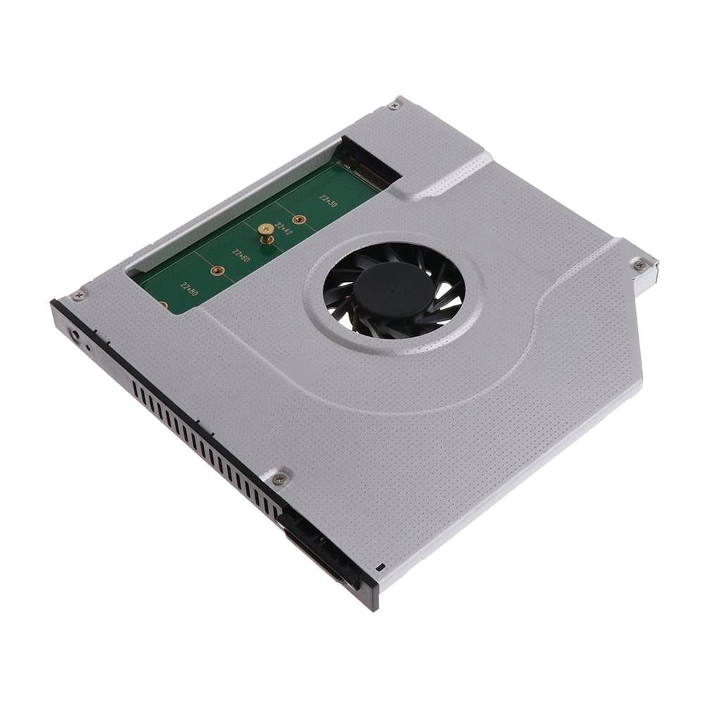 2nd Drive Caddy Frame M.2 NGFF SSD to SATA for 9.5mm DVD-ROM Laptop