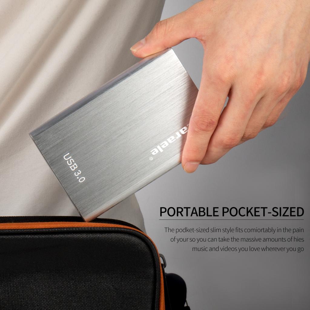 External HDD Hard Disk Drive Portable Drive Silver 500GB