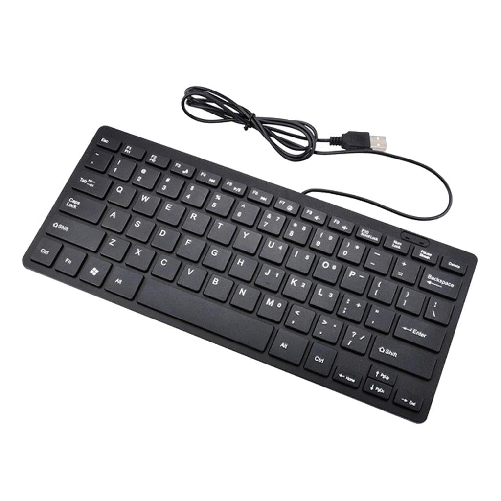 Wired Mini USB Keyboard 78 Key Mute Keyboard Multimedia For Laptop Desktop