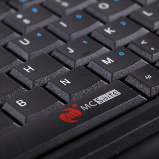 MCSaite Ultra Slim Full Size Mute Wired USB Mini Keyboard For PC Computer