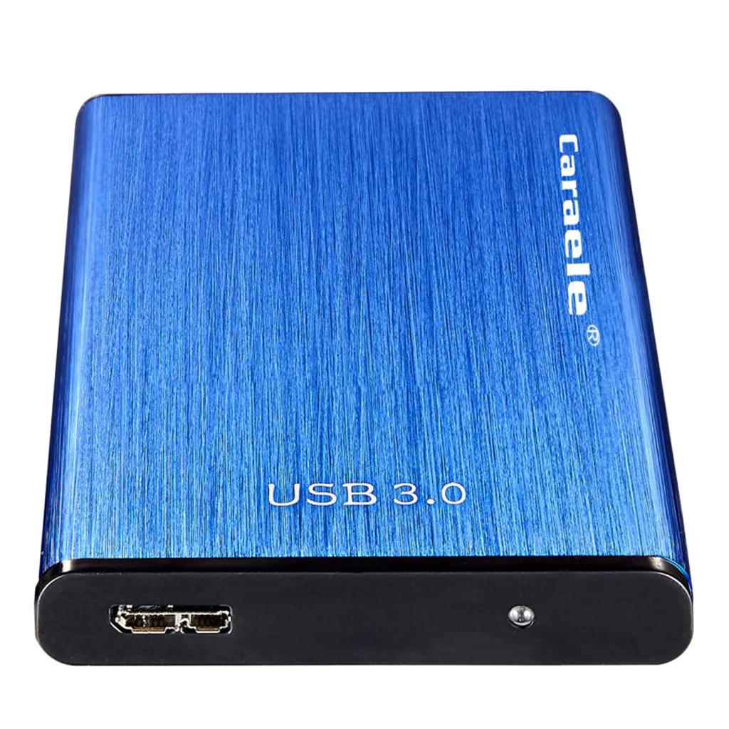High Speed USB3.0 External Hard Drive Mobile Hard Disk Enclosure Blue 500GB