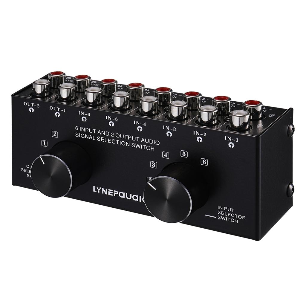 6 Input 2 Output Stereo Audio Signal Selection Speaker Switcher RCA Port