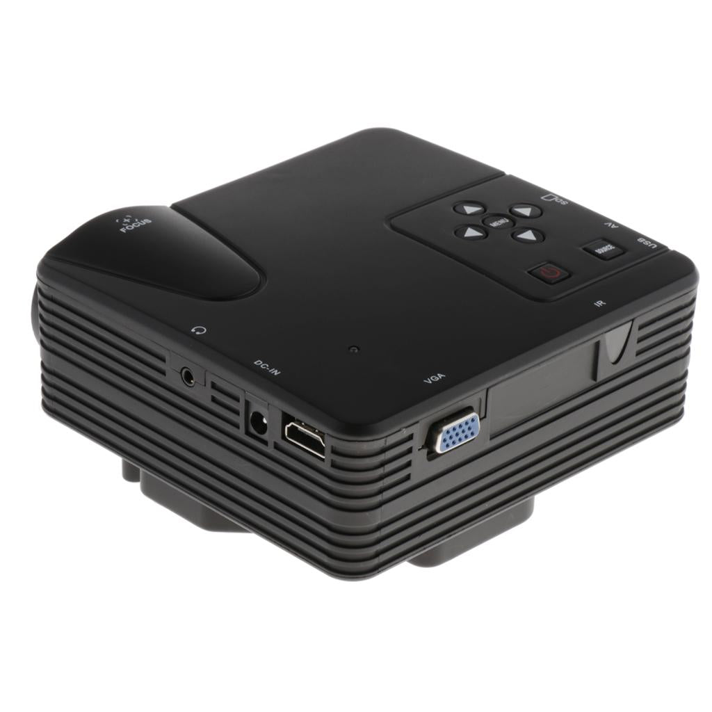 H80 Mini Portable Supports Full HD 1080P LED Projector Home Theater Black