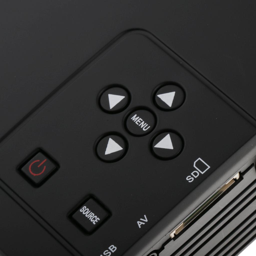 H80 Mini Portable Supports Full HD 1080P LED Projector Home Theater Black