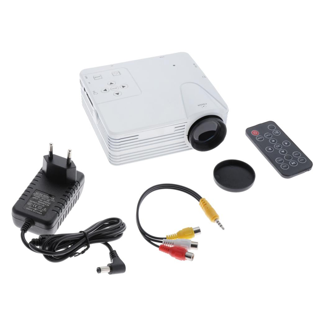 H80 Portable 640x480 Pixels Support Full HD 1080P EU Home Theater Projector