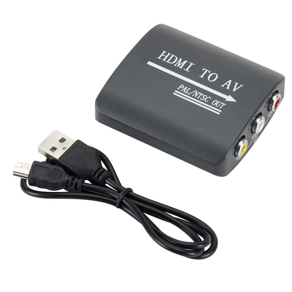 HDMI to 3 Composite RCA AV CVBS S-Video R/L Audio Converter Adapter Upscaler