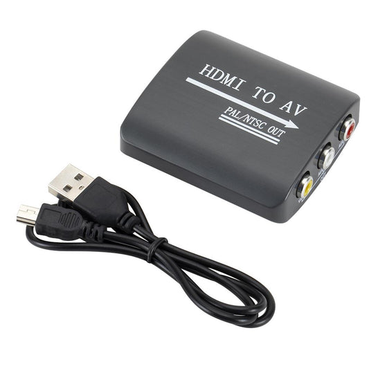 HDMI to 3 Composite RCA AV CVBS S-Video R/L Audio Converter Adapter Upscaler