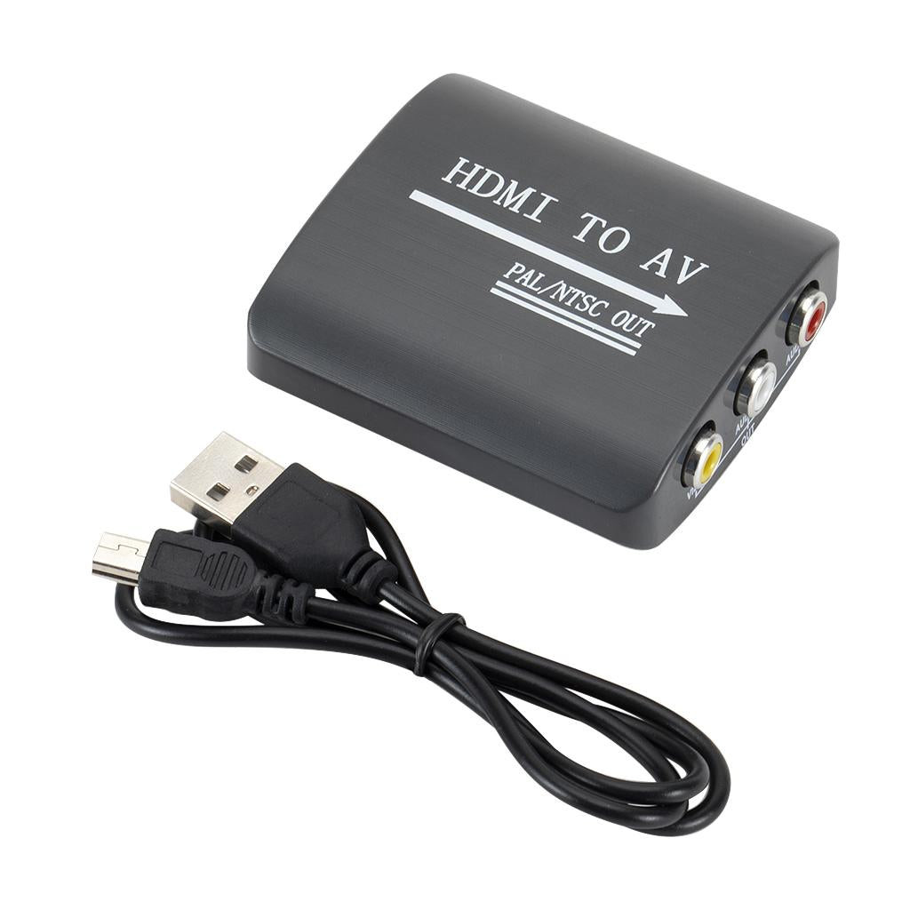 HDMI to 3 Composite RCA AV CVBS S-Video R/L Audio Converter Adapter Upscaler