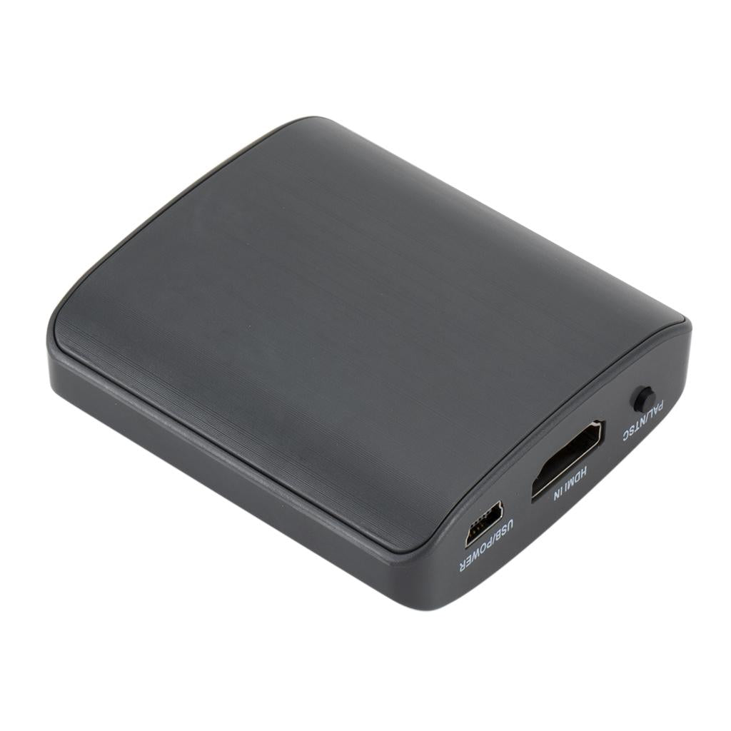 HDMI to 3 Composite RCA AV CVBS S-Video R/L Audio Converter Adapter Upscaler