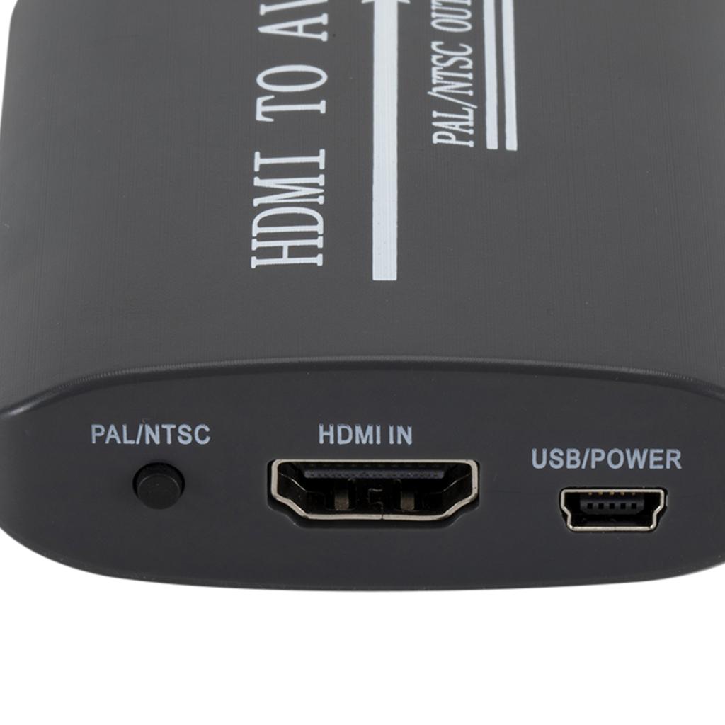 HDMI to 3 Composite RCA AV CVBS S-Video R/L Audio Converter Adapter Upscaler