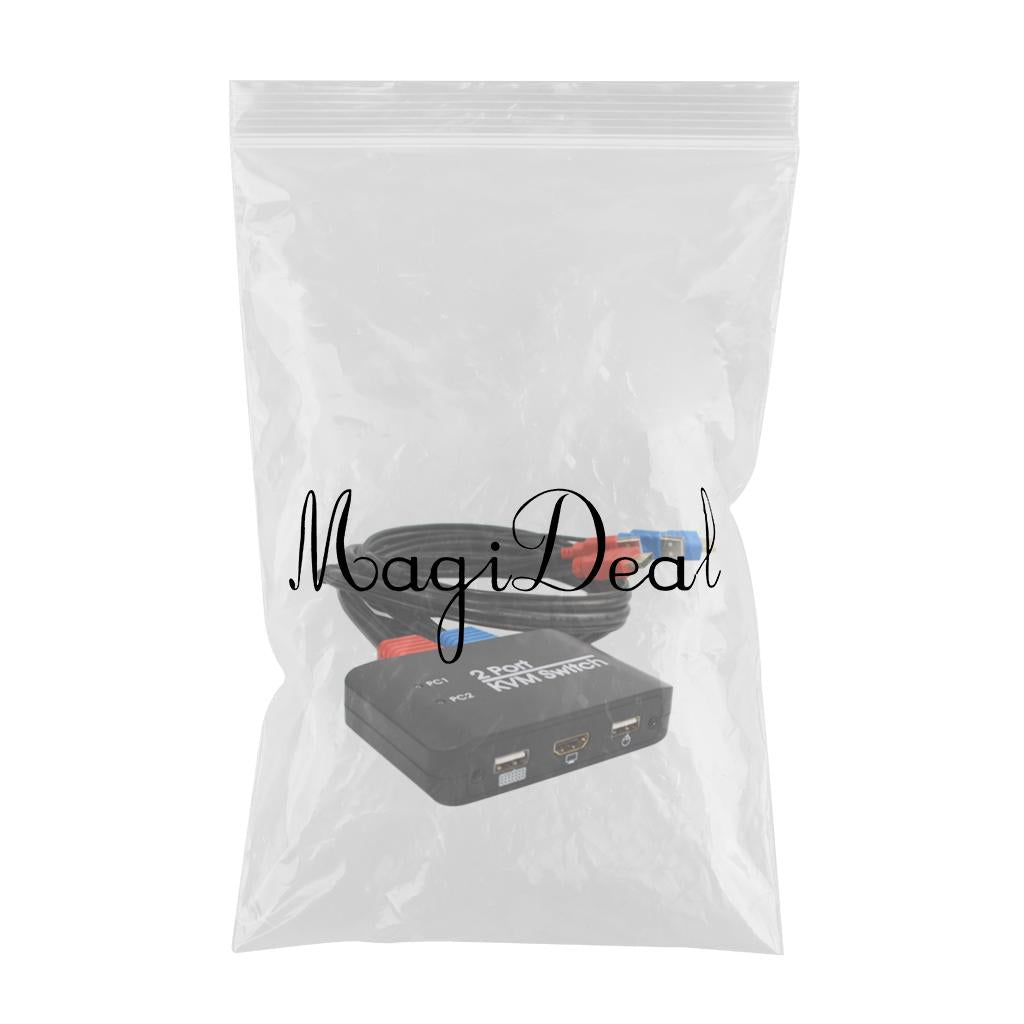2 Port HDMI USB KVM Switch Box Button For Monitor Keyboard Mouse Notebook TV