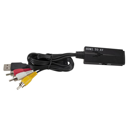 HDMI to RCA Converter Portable HDMI Male to HD 1080p AV Male Cable Adapter