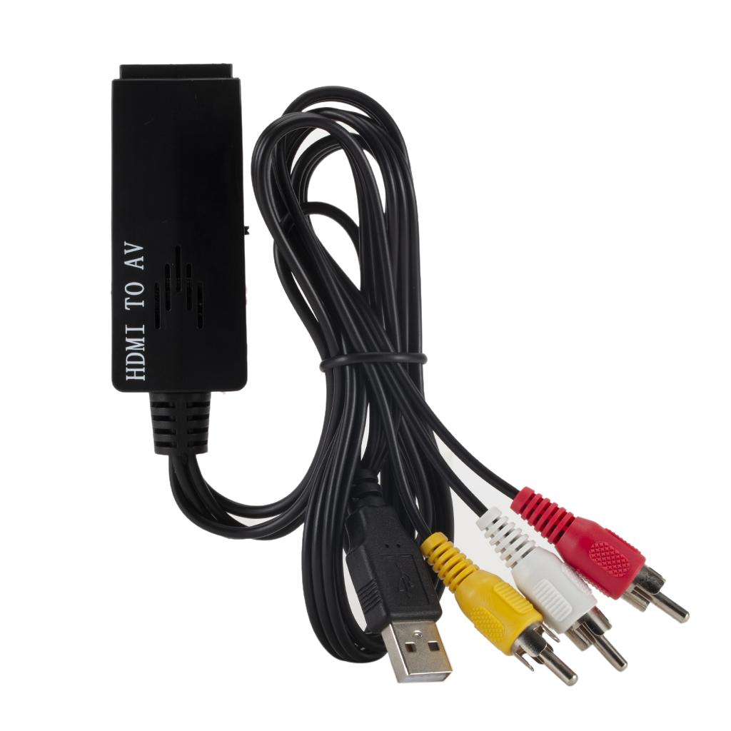 HDMI to RCA Converter Portable HDMI Male to HD 1080p AV Male Cable Adapter