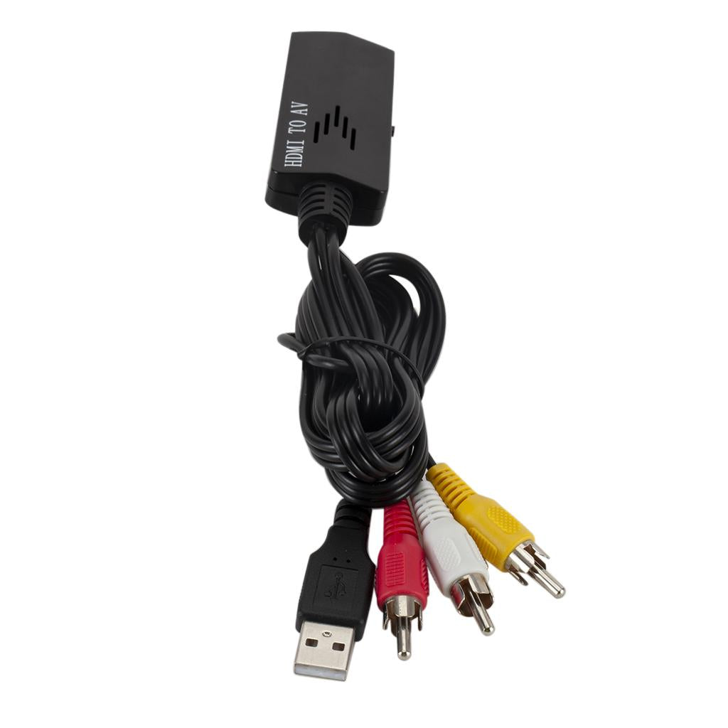 HDMI to RCA Converter Portable HDMI Male to HD 1080p AV Male Cable Adapter