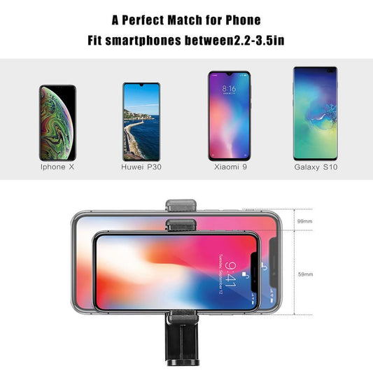 Cell Phone Tripod 54 inch Travel Tripod with Bluetooth Remote Cellphone