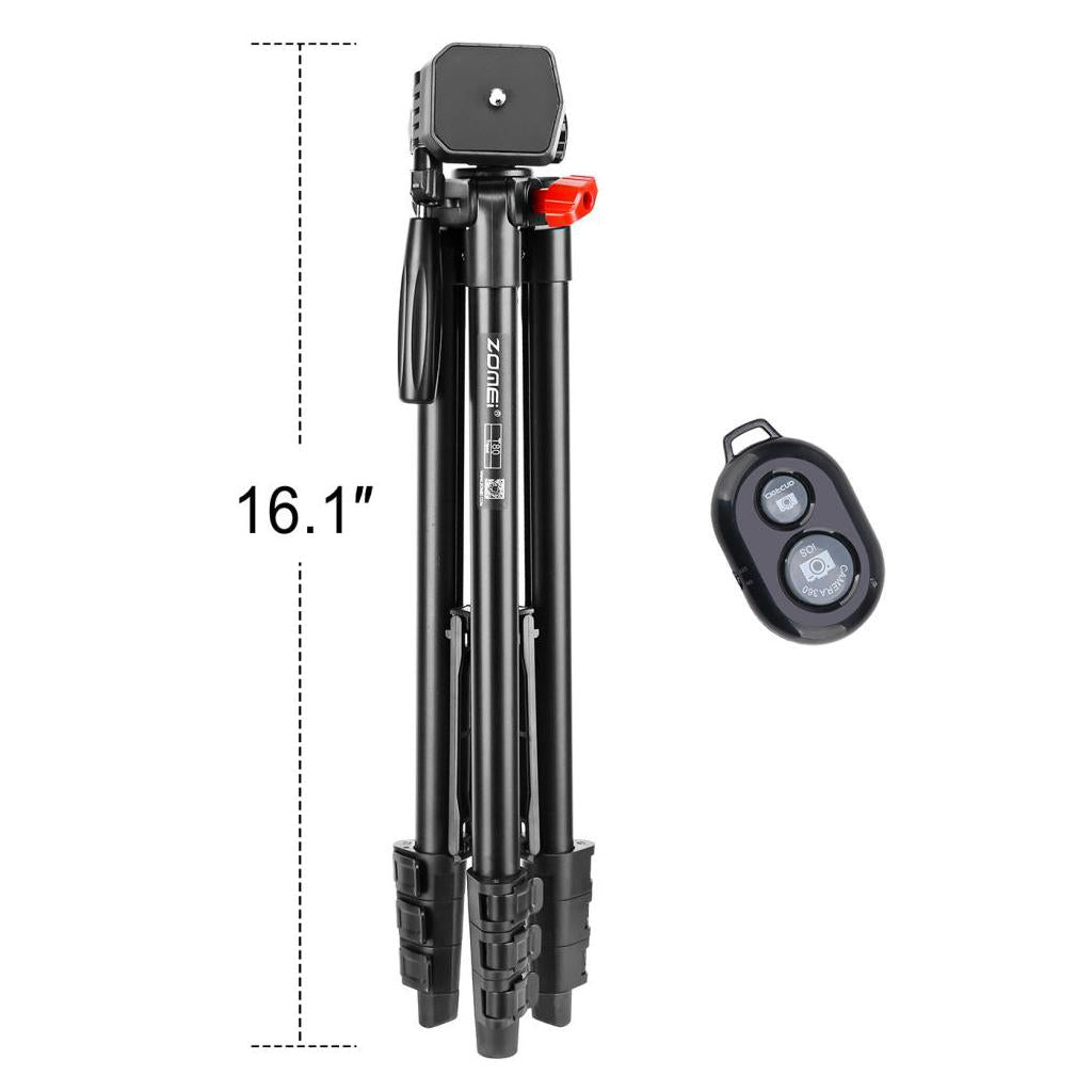 ZOMEI Tripod with Bluetooth Remote Cellphone Holder 360 Panorama Ball Head