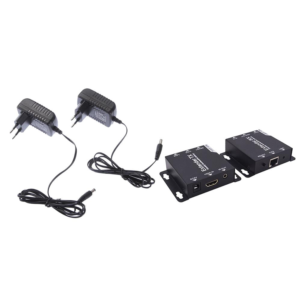 4K 1080P HDMI Extender Transmitter Receiver 60M Over Cat6 / 7 RJ45 LAN Cable