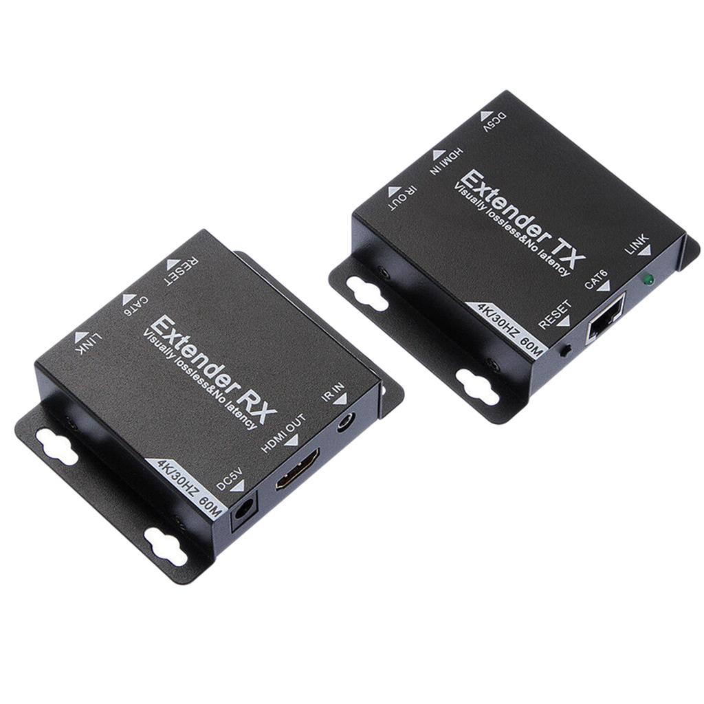 HDMI Extender Transmitter Receiver 60M Cat6/7 RJ45 Network Cable No Power