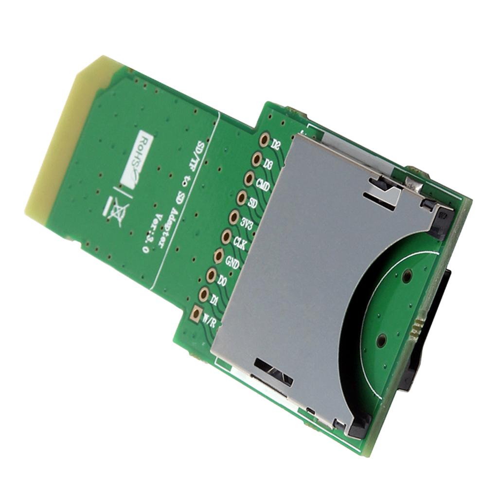 SDHC SD TF Card to SD Card Reader Slot Converter Adapter Extension Card