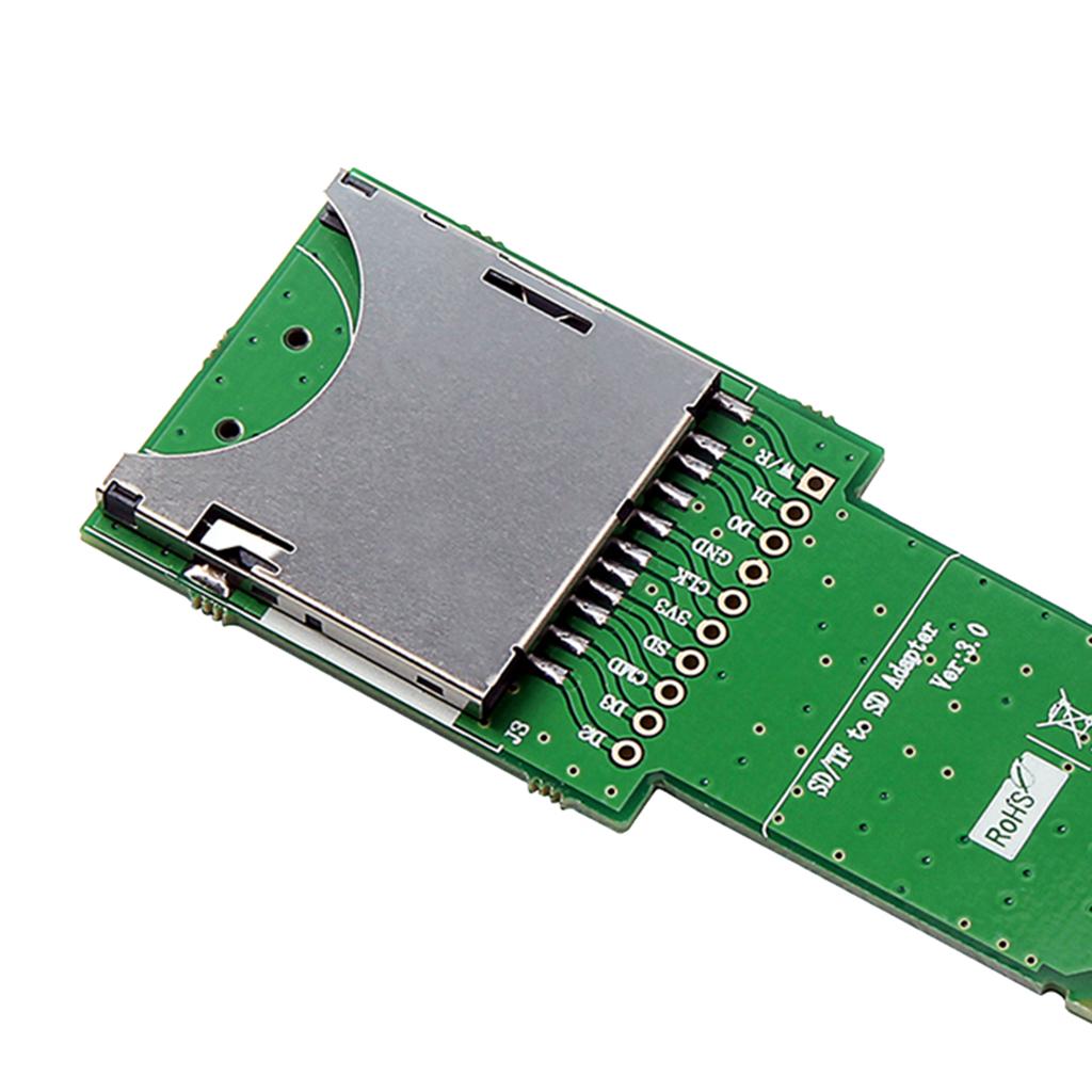 SDHC SD TF Card to SD Card Reader Slot Converter Adapter Extension Card