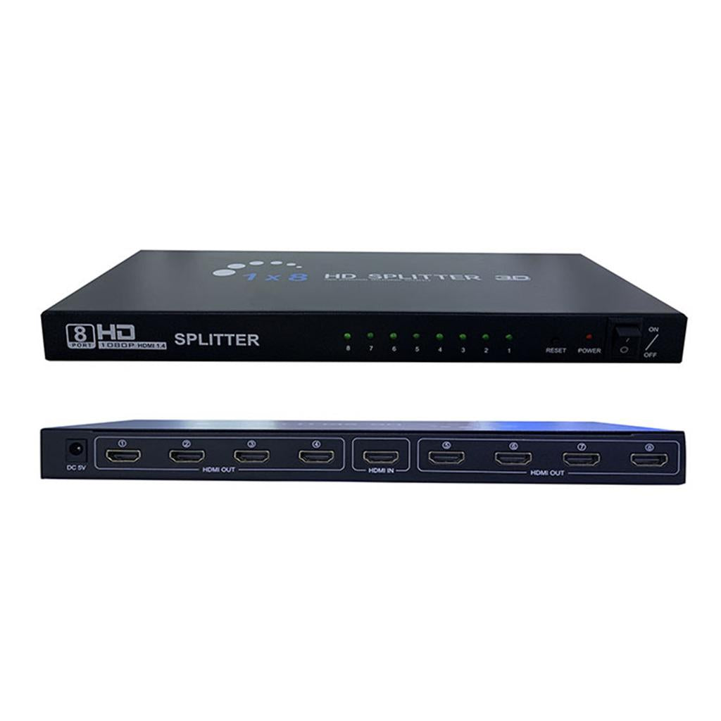HDMI 2.0 1 in 8 out HD Automatic Manual Switcher 4K Synchronous HDMI Adapter